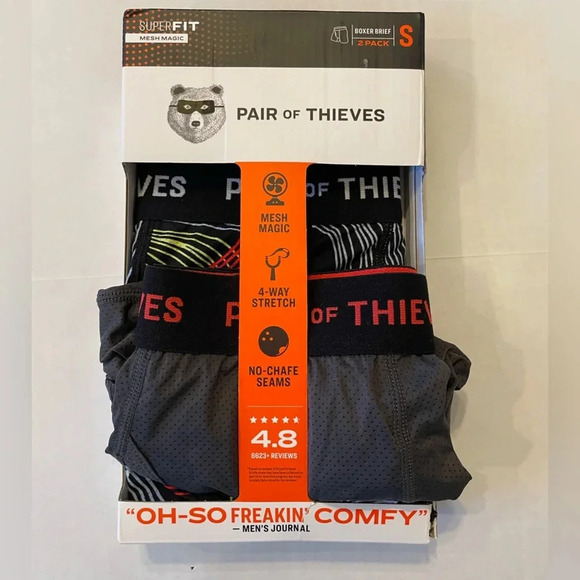 Pair of Thieves Super Fit Boxer Brief 2-pack size small NEW - Picture 3 of 3